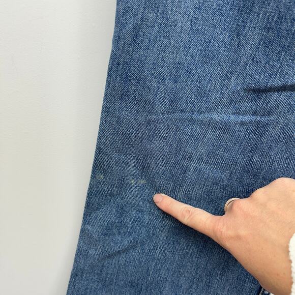 $128 Reformation Button Fly Jord Kick Flare Denim Jeans in Antigua Destroyed 31 - Picture 10 of 10